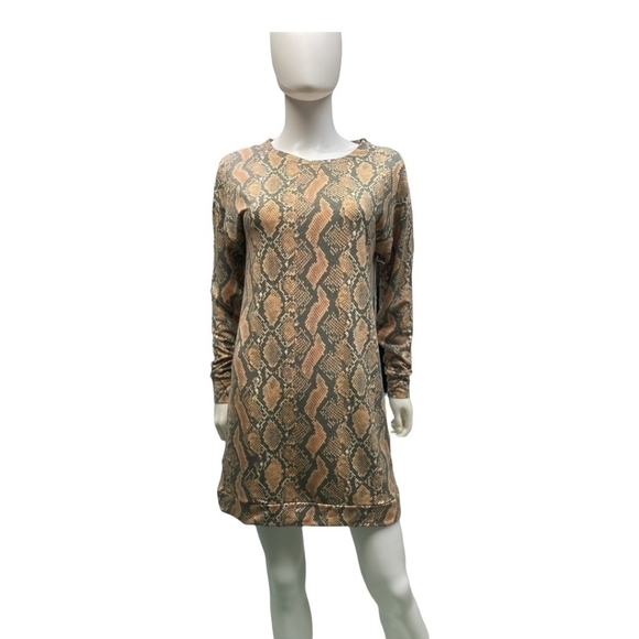 TART Massie Mini Long Sleeves Dress sunset snake with crewneck. Size:s - Picture 1 of 4